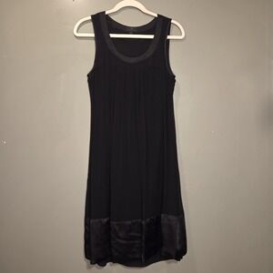 Vintage Banana Republic 100% Silk Outer Tank Dress, Women's Size M, Black